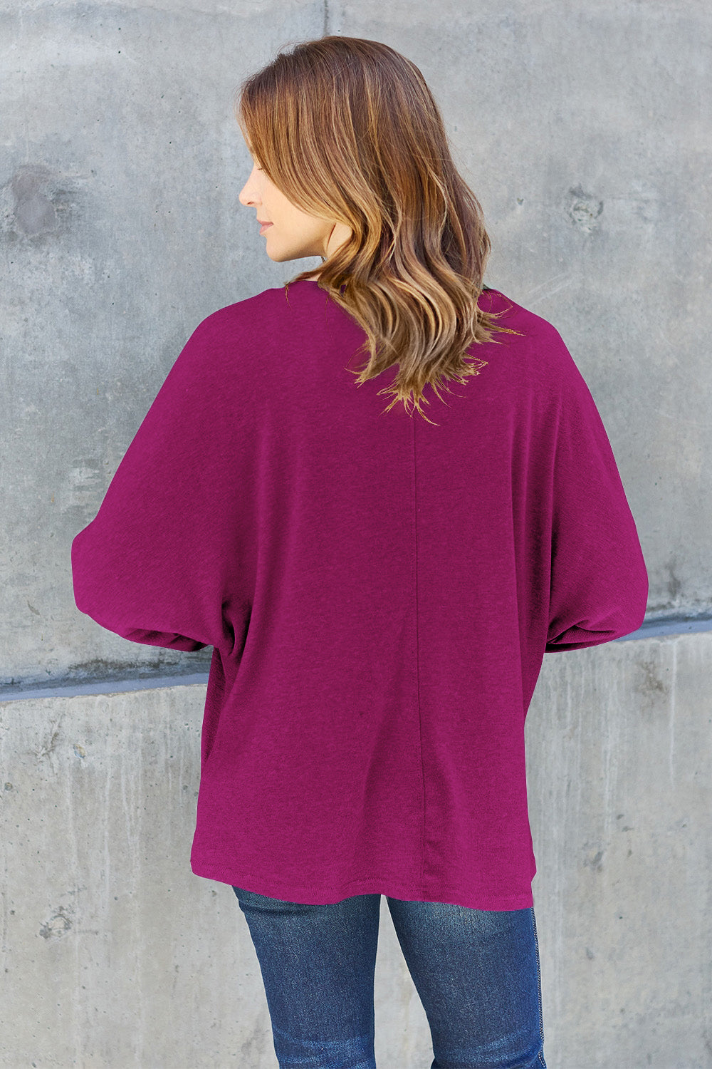 Riley - T-shirt à manches longues et col rond taille complète pour femme