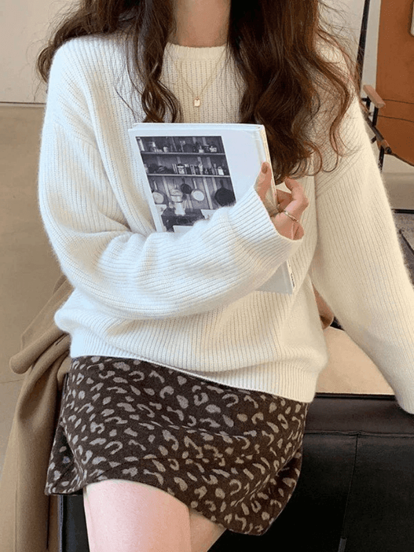 Lina - Pull minimaliste à col rond - Confortable pour femme