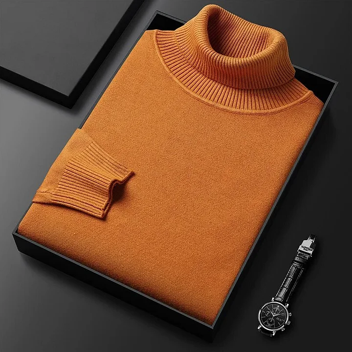 Pull à col roulé à la mode avec une coupe ajustée pour le temps froid