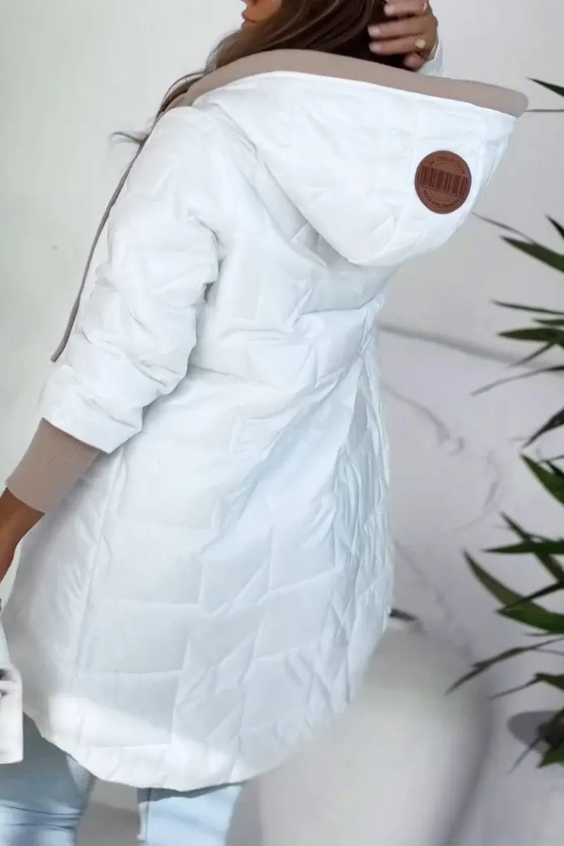 Veste d'hiver à capuche et fermeture éclair