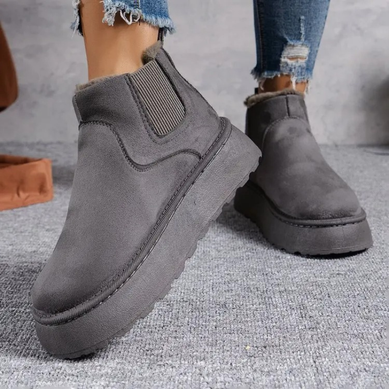 Tess - Bottes d'hiver confortablement rembourrées à bout rond