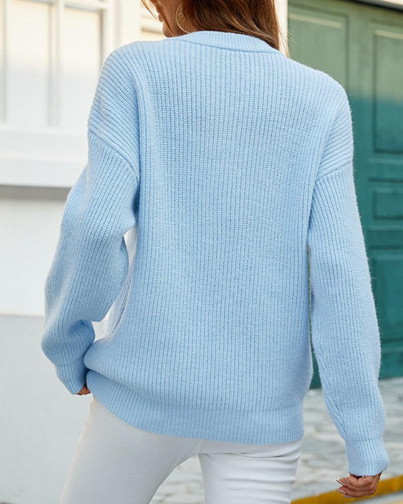 Amara - Pull Résistant Stylé à Col Rond pour Femmes d'Automne