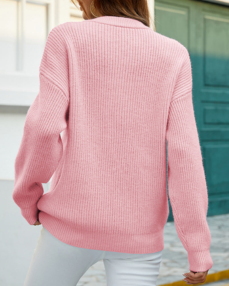 Amara - Pull Résistant Stylé à Col Rond pour Femmes d'Automne