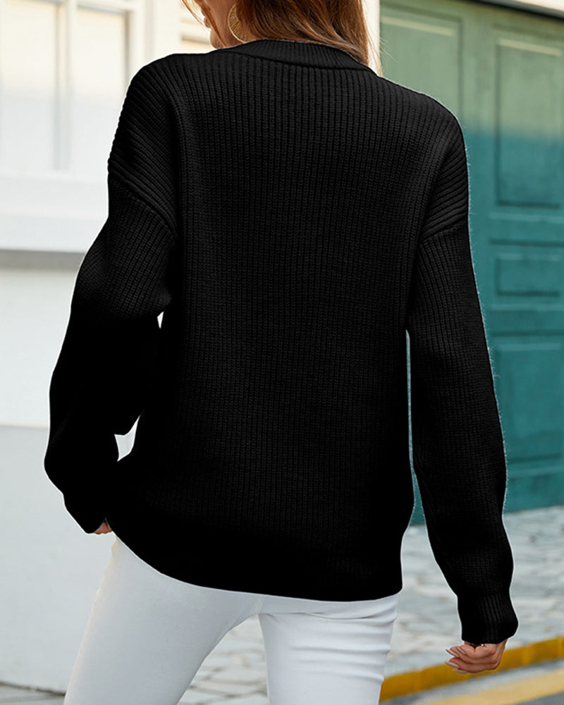 Amara - Pull Résistant Stylé à Col Rond pour Femmes d'Automne
