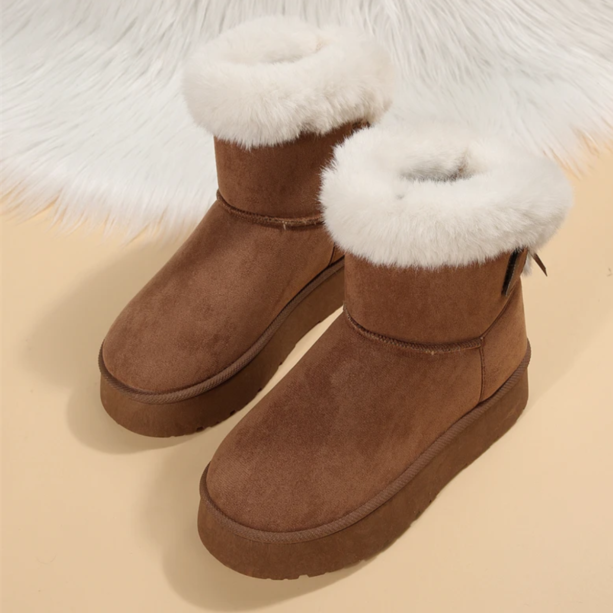Mélodie - Bottes d'hiver à bout rond, légères et rembourrées