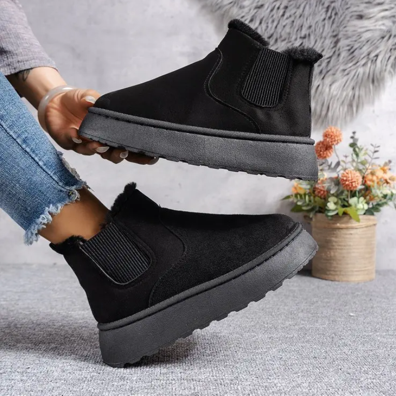 Tess - Bottes d'hiver confortablement rembourrées à bout rond
