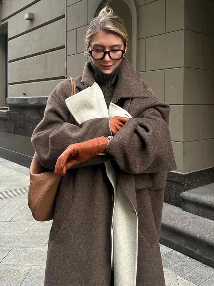 Élodie Lavin | Manteau laine oversize