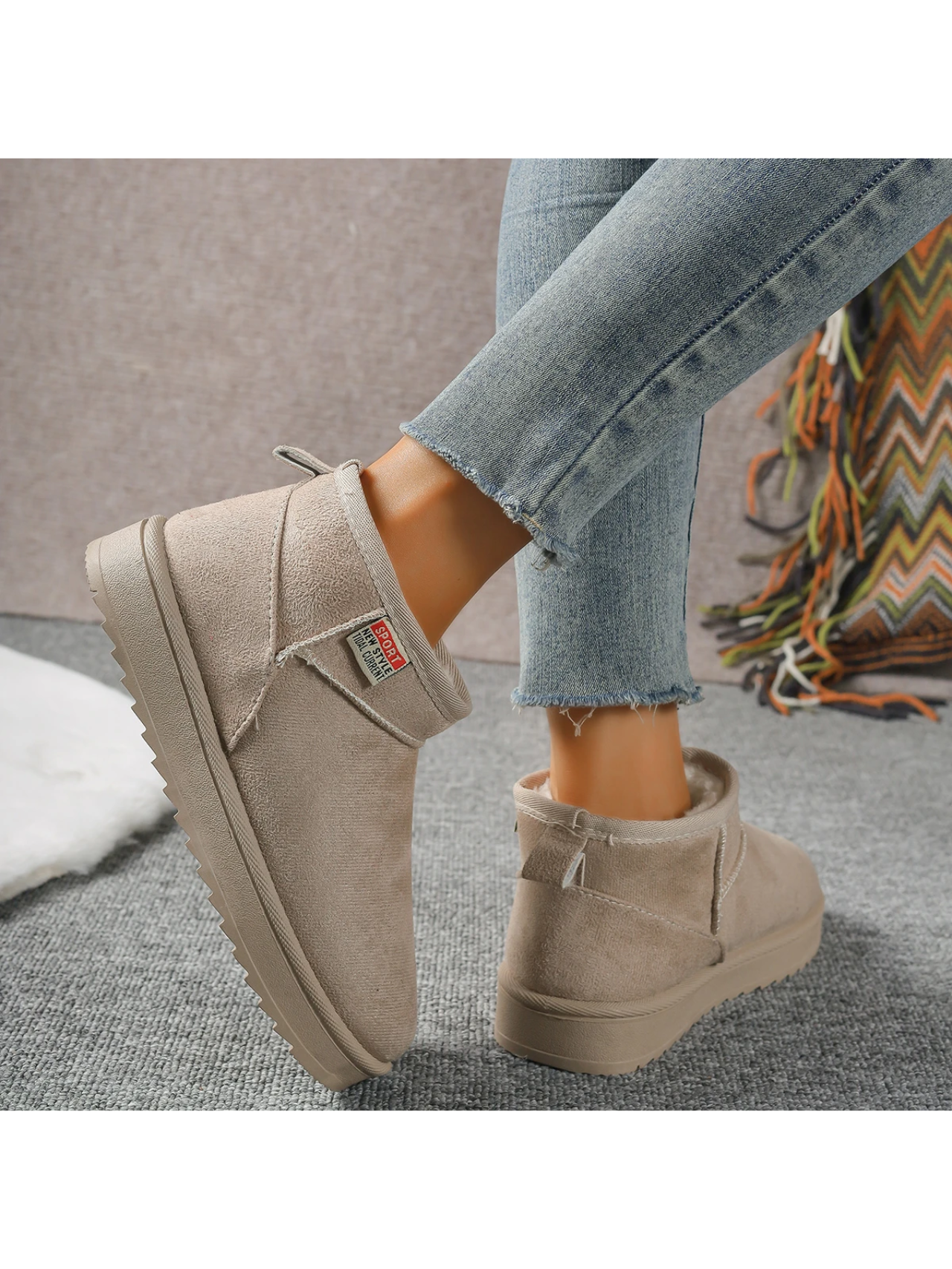 Lucie - Bottes d'hiver simples, plates, légères et rembourrées