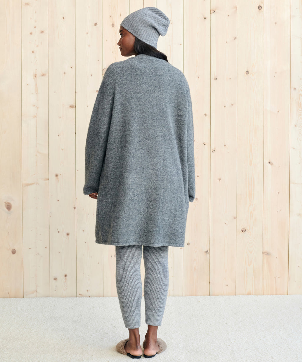 Manteau long à poches plaquées