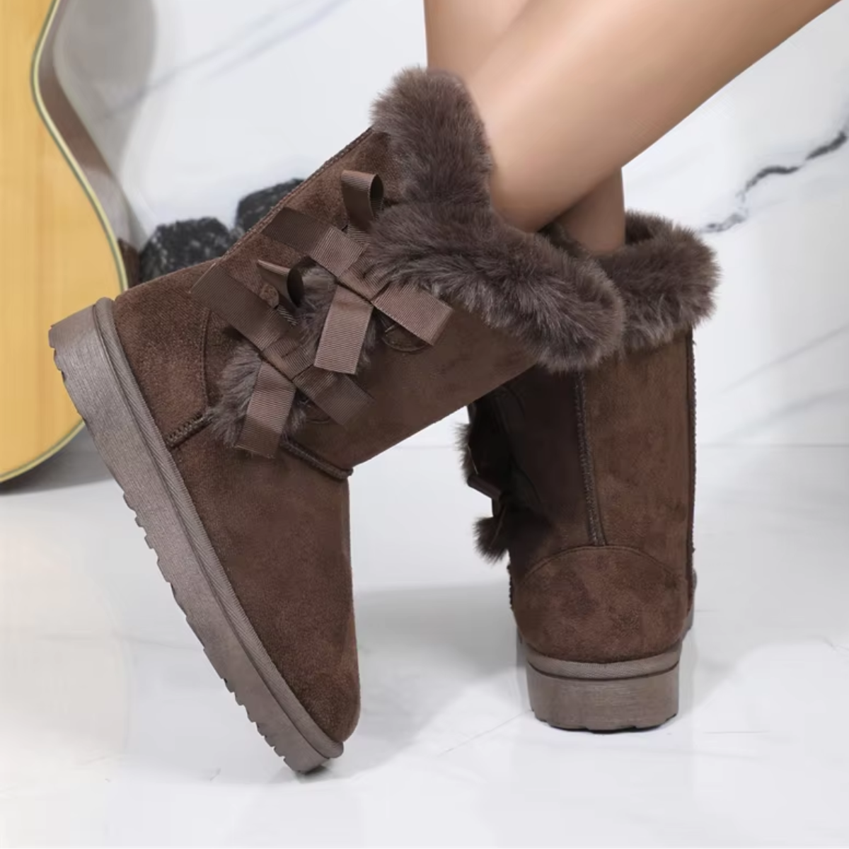 Noémie - Bottes d'hiver rembourrées avec fourrure