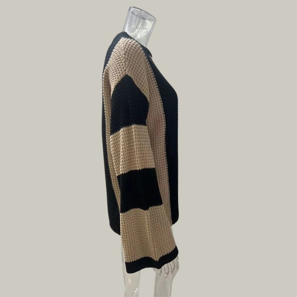 Selene - Pull en maille avec motif contrasté