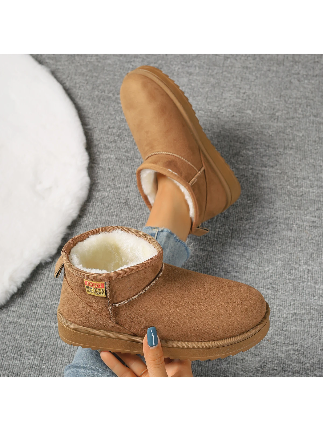 Lucie - Bottes d'hiver simples, plates, légères et rembourrées