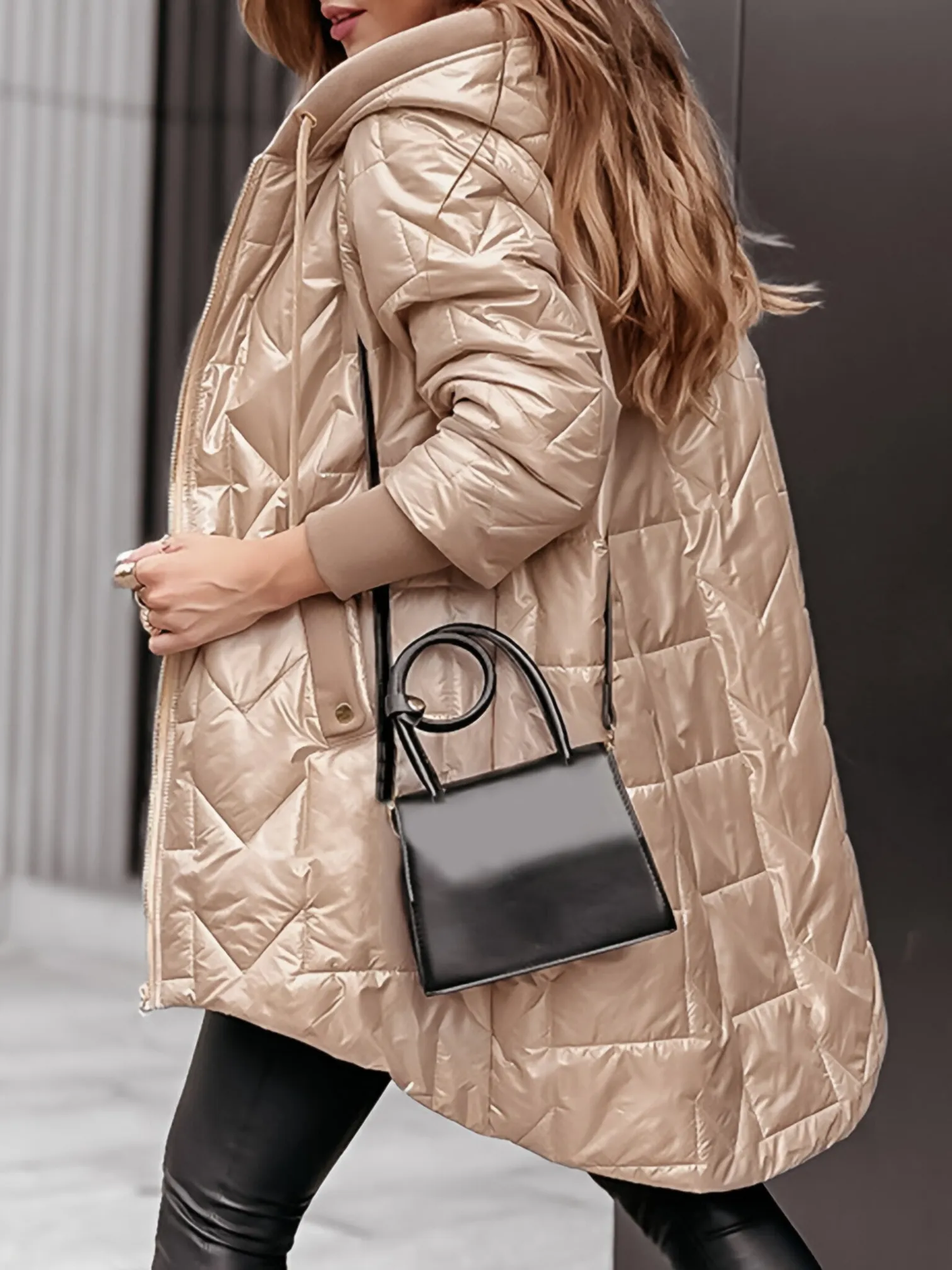 Veste d'hiver à capuche et fermeture éclair