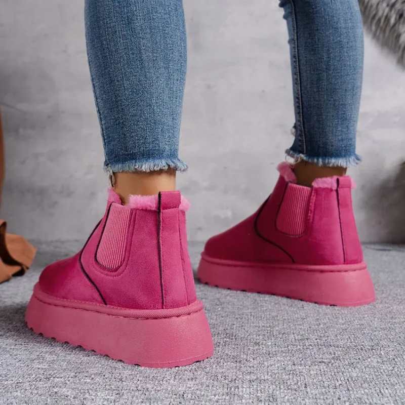 Tess - Bottes d'hiver confortablement rembourrées à bout rond