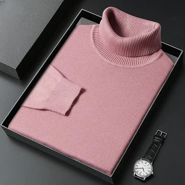 Pull à col roulé à la mode avec une coupe ajustée pour le temps froid