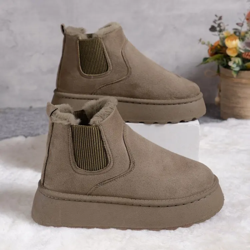 Tess - Bottes d'hiver confortablement rembourrées à bout rond