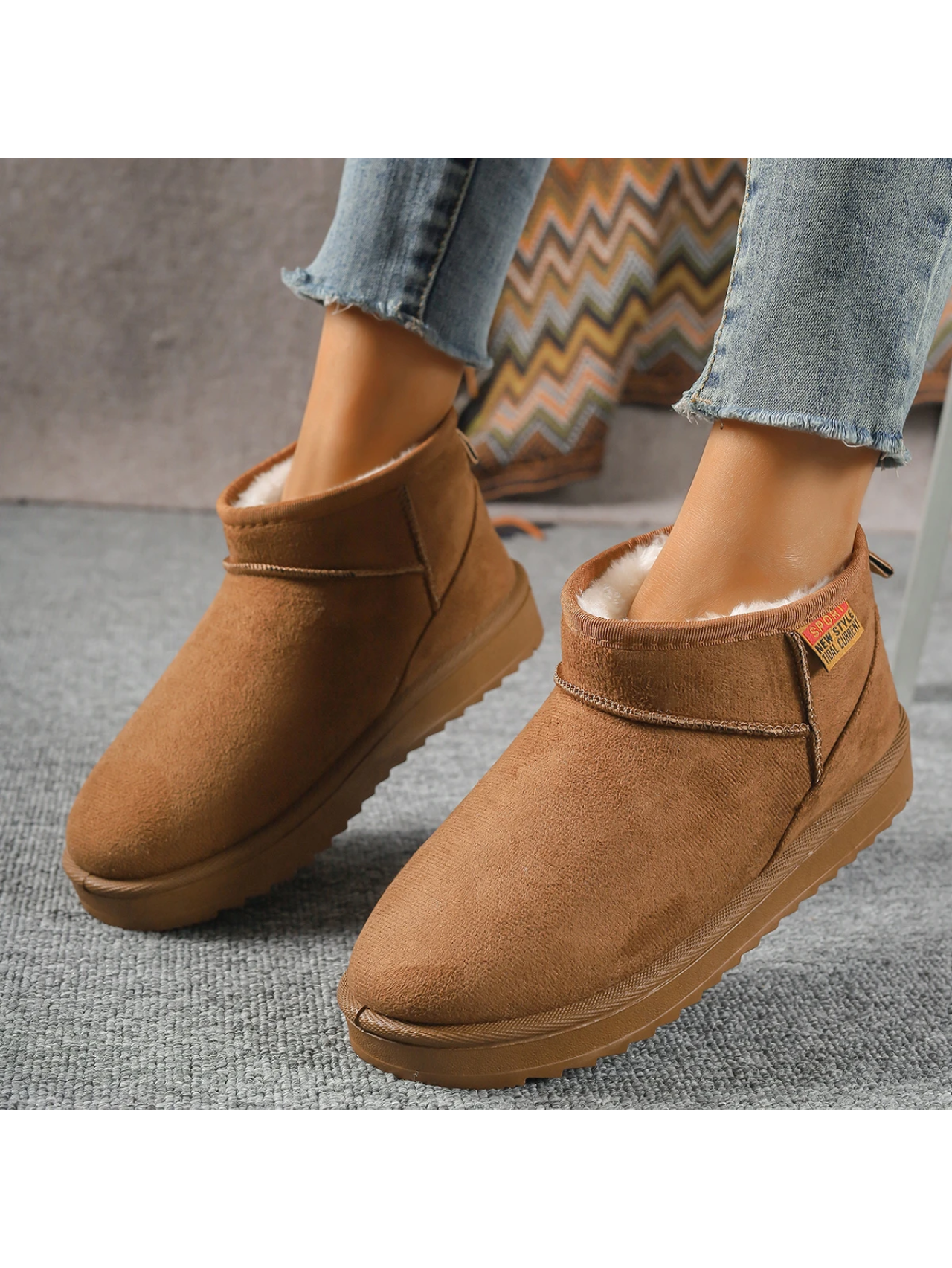 Lucie - Bottes d'hiver simples, plates, légères et rembourrées