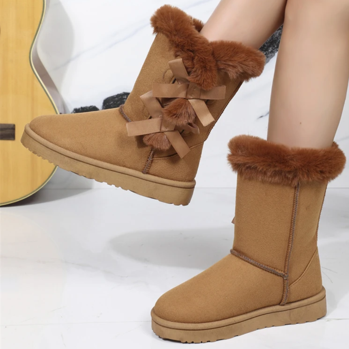 Noémie - Bottes d'hiver rembourrées avec fourrure