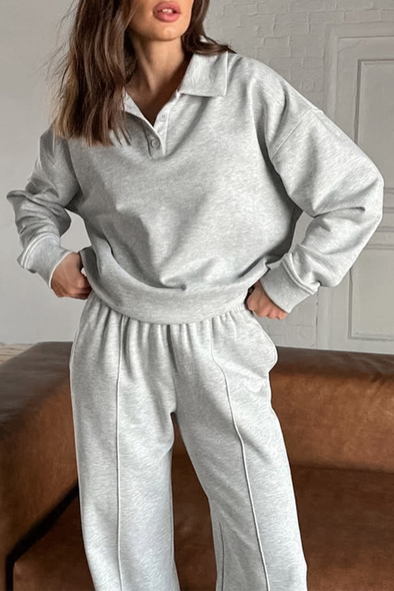 Mara - Ensemble décontracté avec poches et col rabattu pour femme