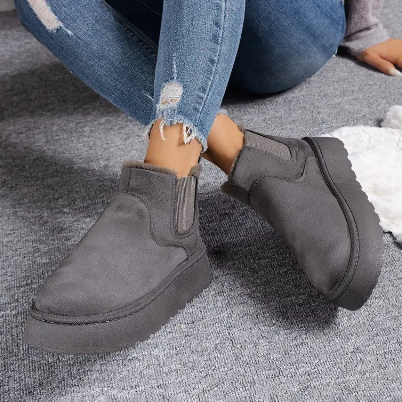 Tess - Bottes d'hiver confortablement rembourrées à bout rond