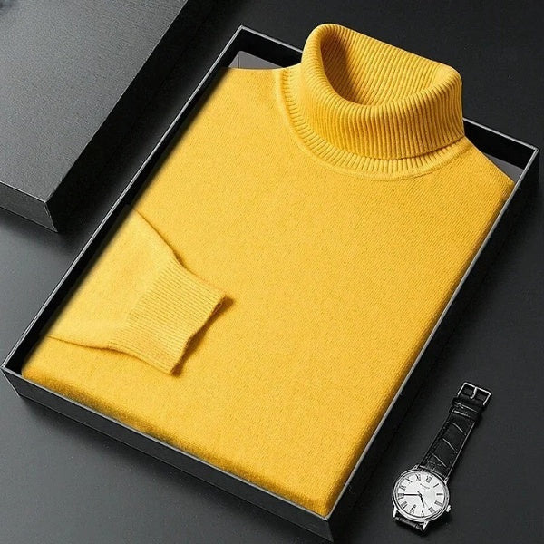 Pull à col roulé à la mode avec une coupe ajustée pour le temps froid