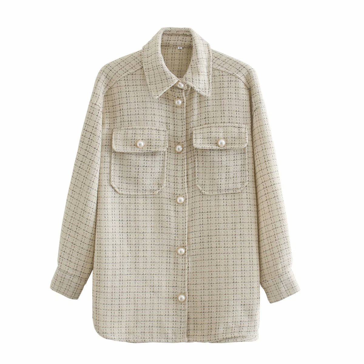Carole - Manteau pour femmes avec boutons en perles