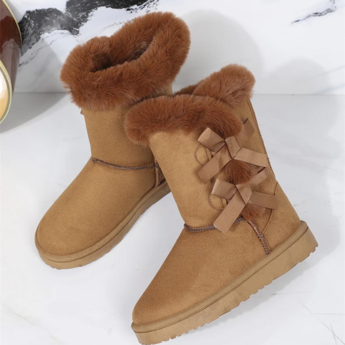 Noémie - Bottes d'hiver rembourrées avec fourrure