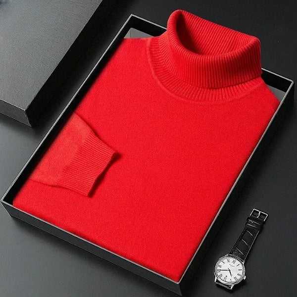 Pull à col roulé à la mode avec une coupe ajustée pour le temps froid