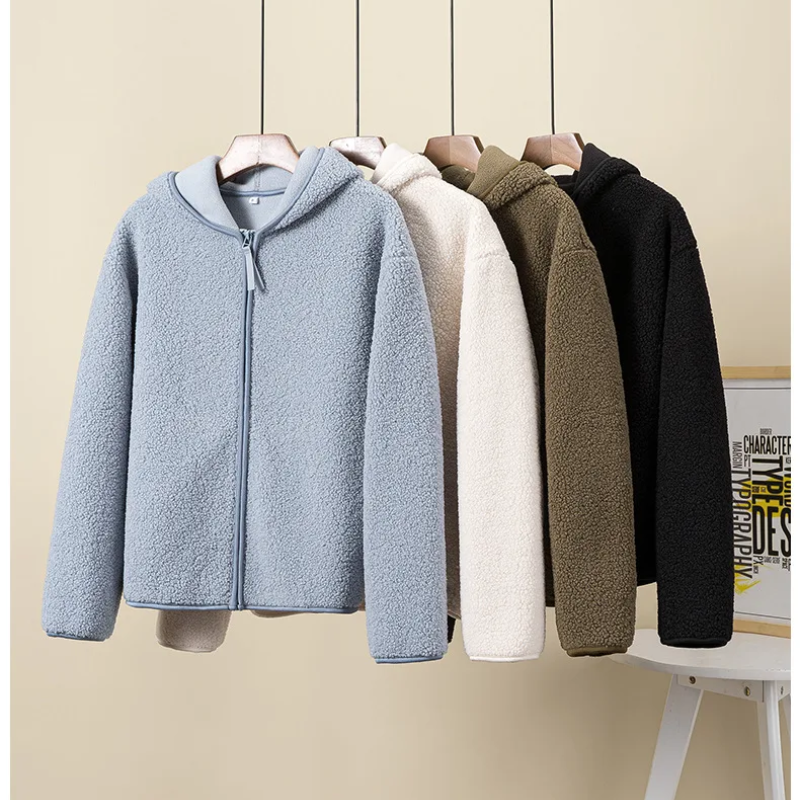 Amara - Veste Polaire Chaude pour Femme, Hoodie à Manches Longues avec Fermeture Éclair