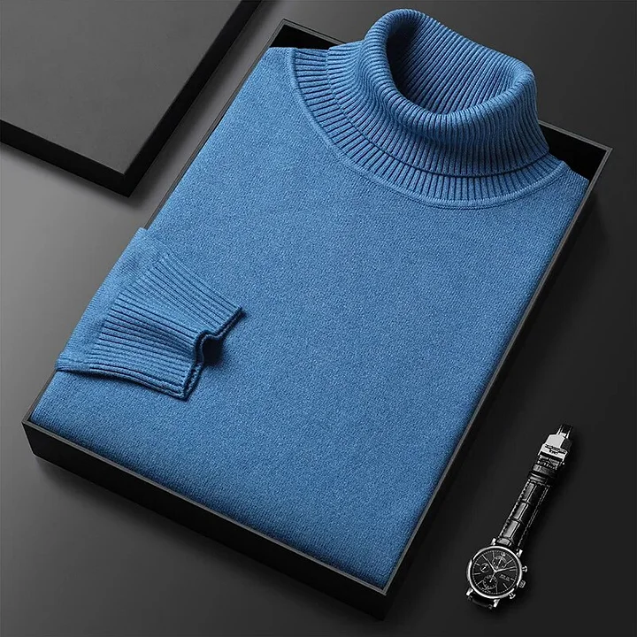 Pull à col roulé à la mode avec une coupe ajustée pour le temps froid