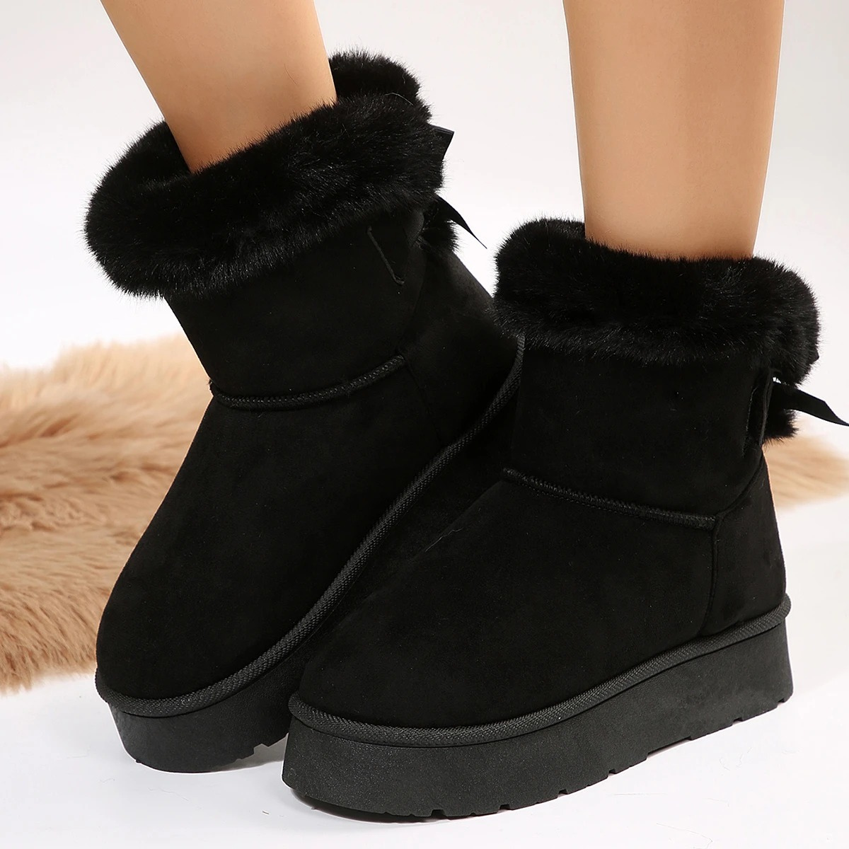 Mélodie - Bottes d'hiver à bout rond, légères et rembourrées