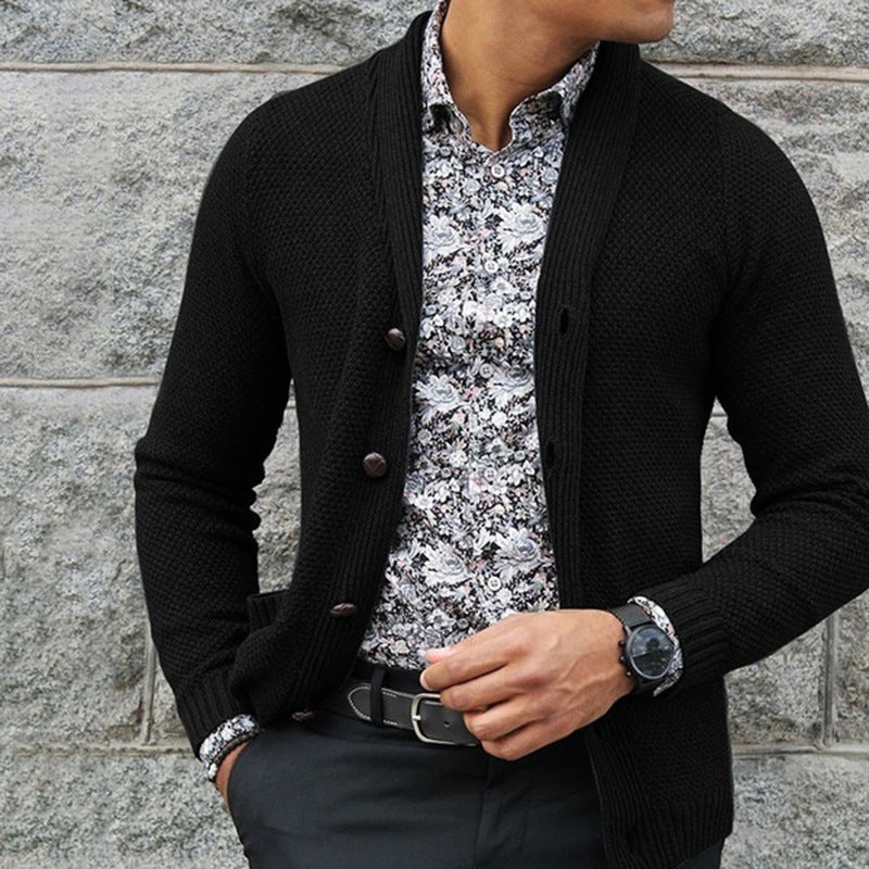 Cardigan pour hommes avec fermeture à boutons