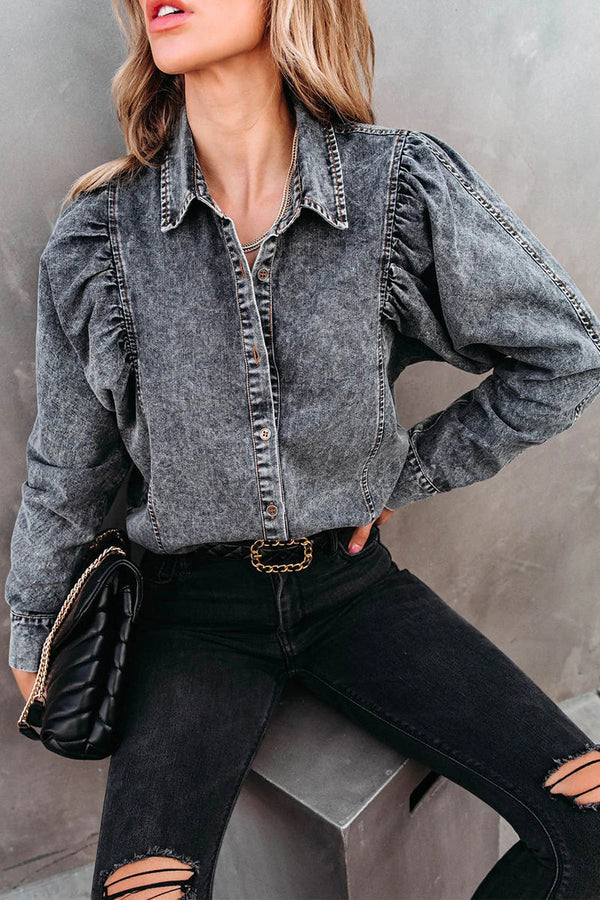 Veste de Rue Unie avec Col Rabattu