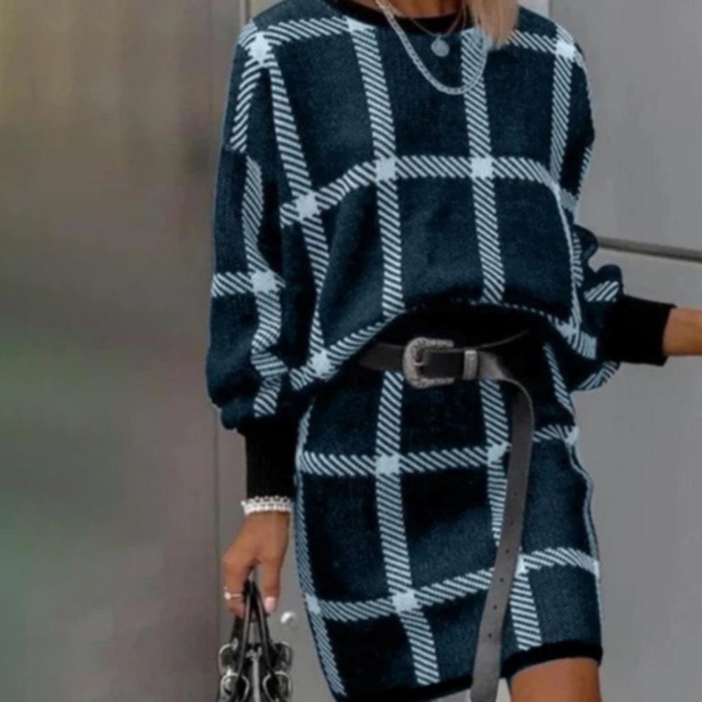 Noella - Robe Élégante À Motifs Écossais