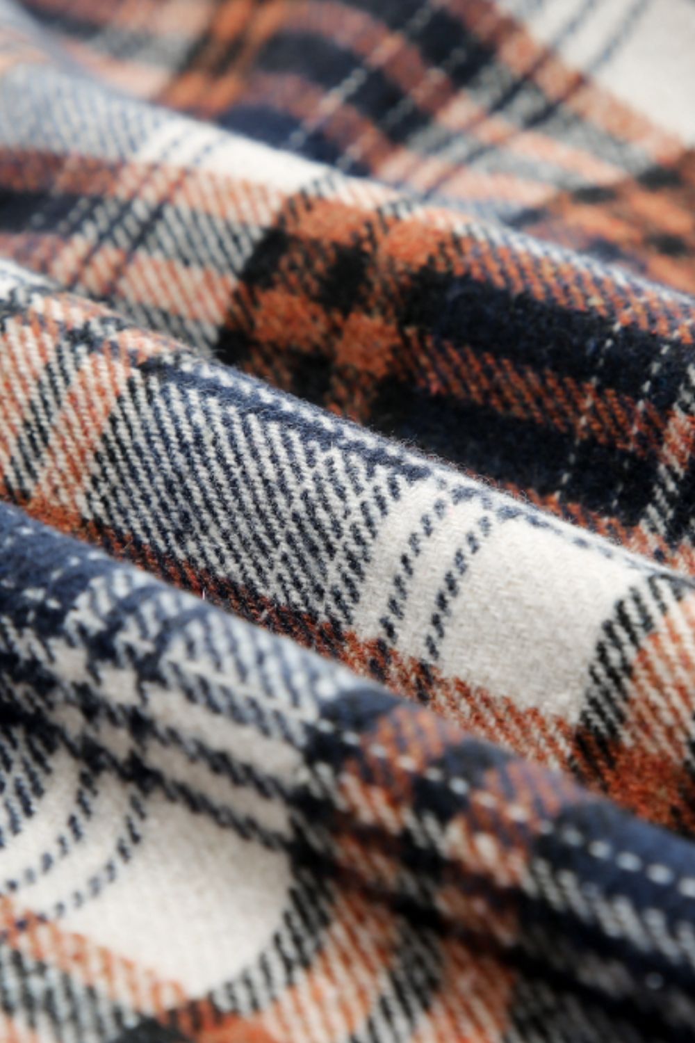 Mira - Veste à carreaux boutonnée avec capuche et manches longues pour femme