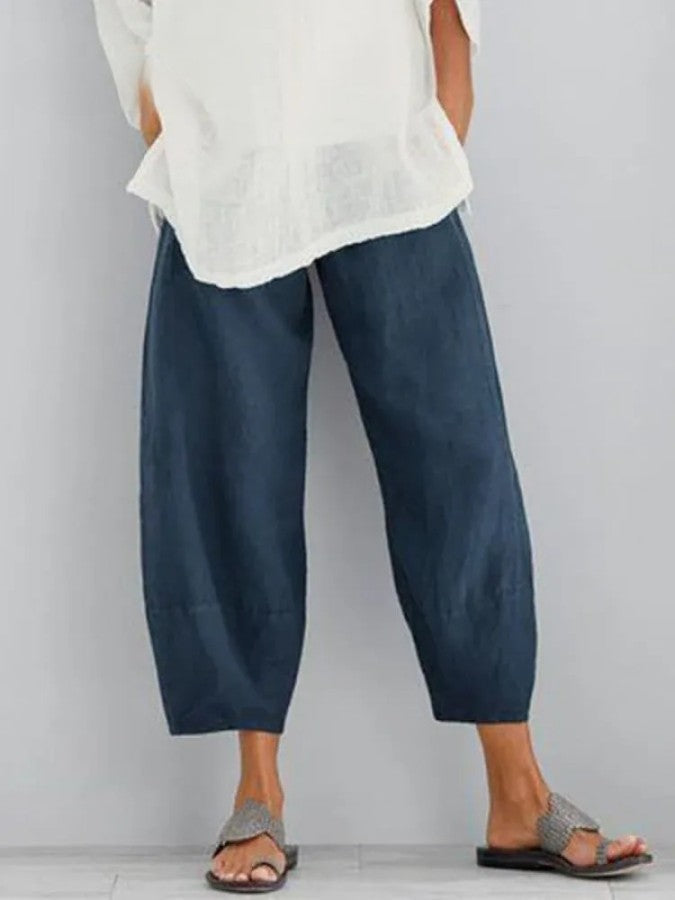 Celia - Pantalon de loisirs en lin pour femmes