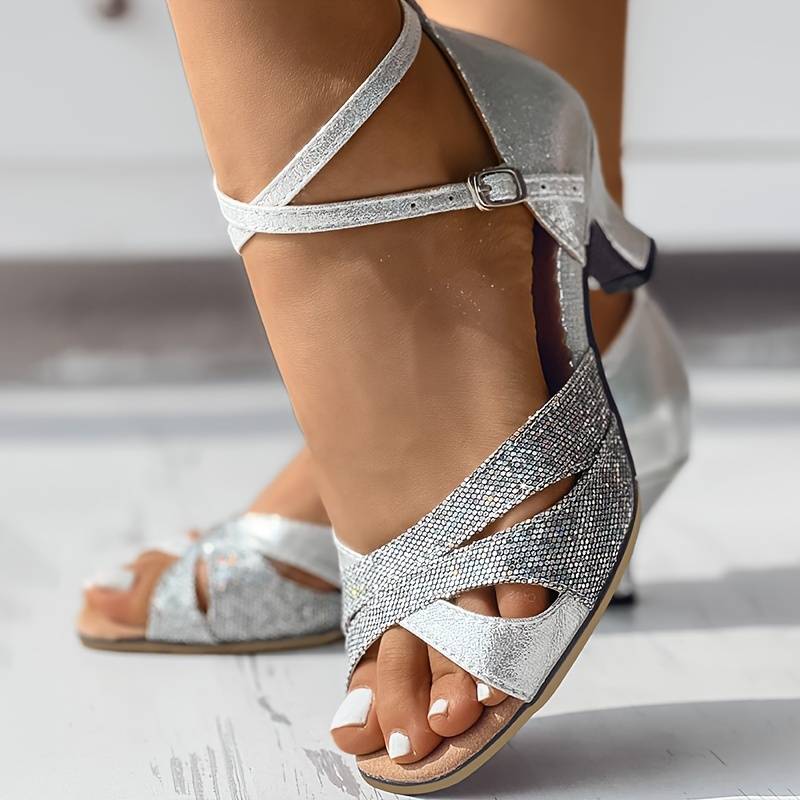Sandales élégantes à paillettes - Praisia