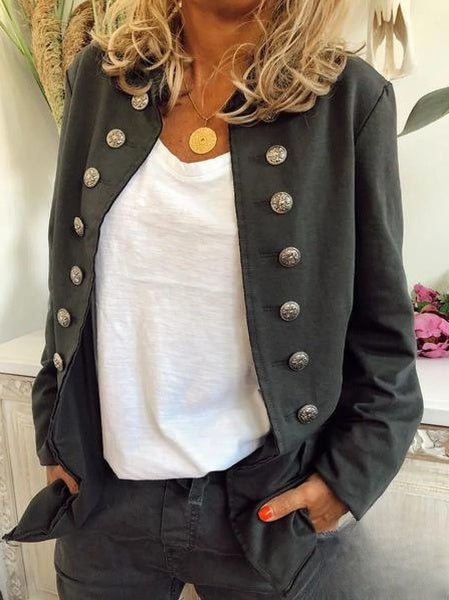 Veste élégante à manches longues et boutons