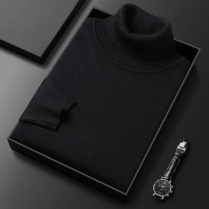 Pull à col roulé à la mode avec une coupe ajustée pour le temps froid