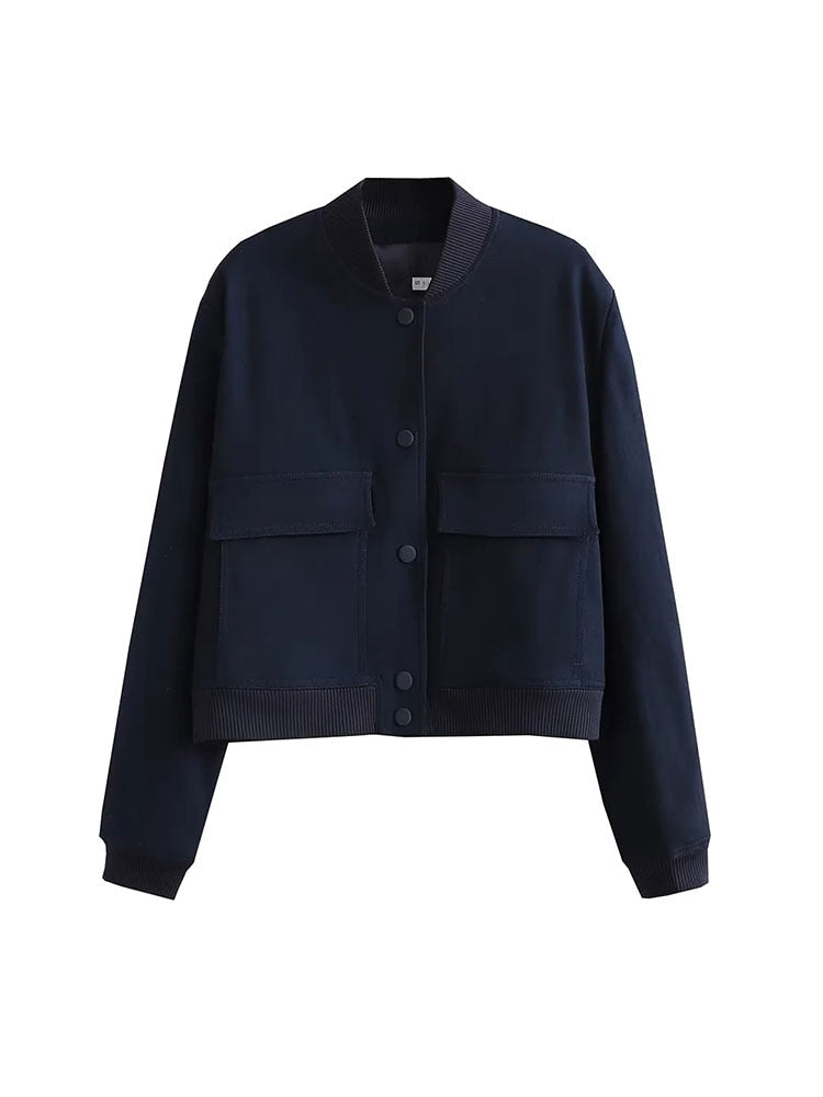 Veste Bomber Boutonnée Élégante - Gabysia