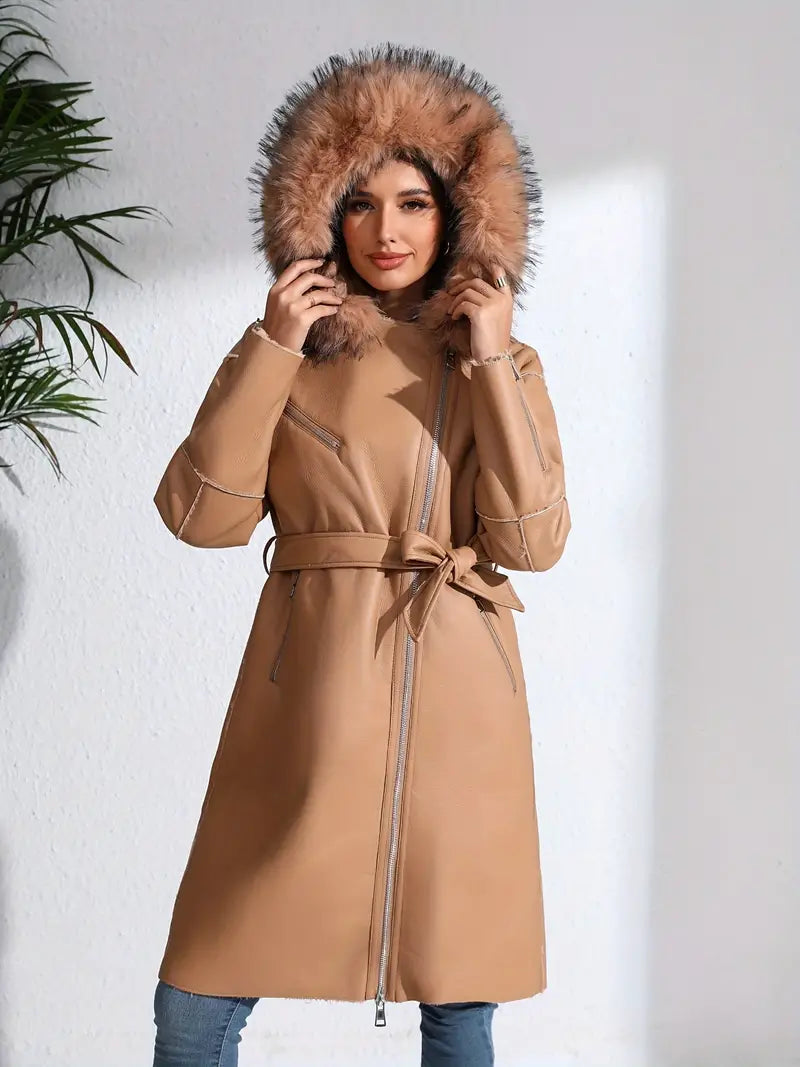Manteau d'hiver en fourrure élégant - Verity