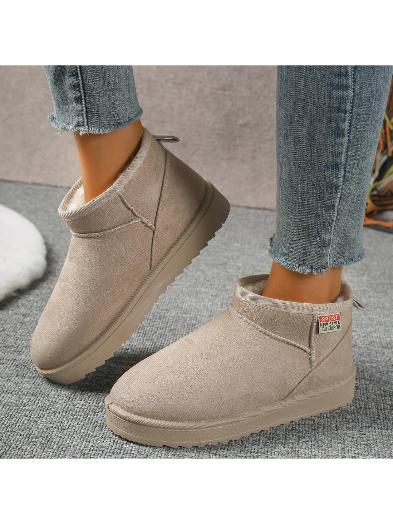 Lucie - Bottes d'hiver simples, plates, légères et rembourrées