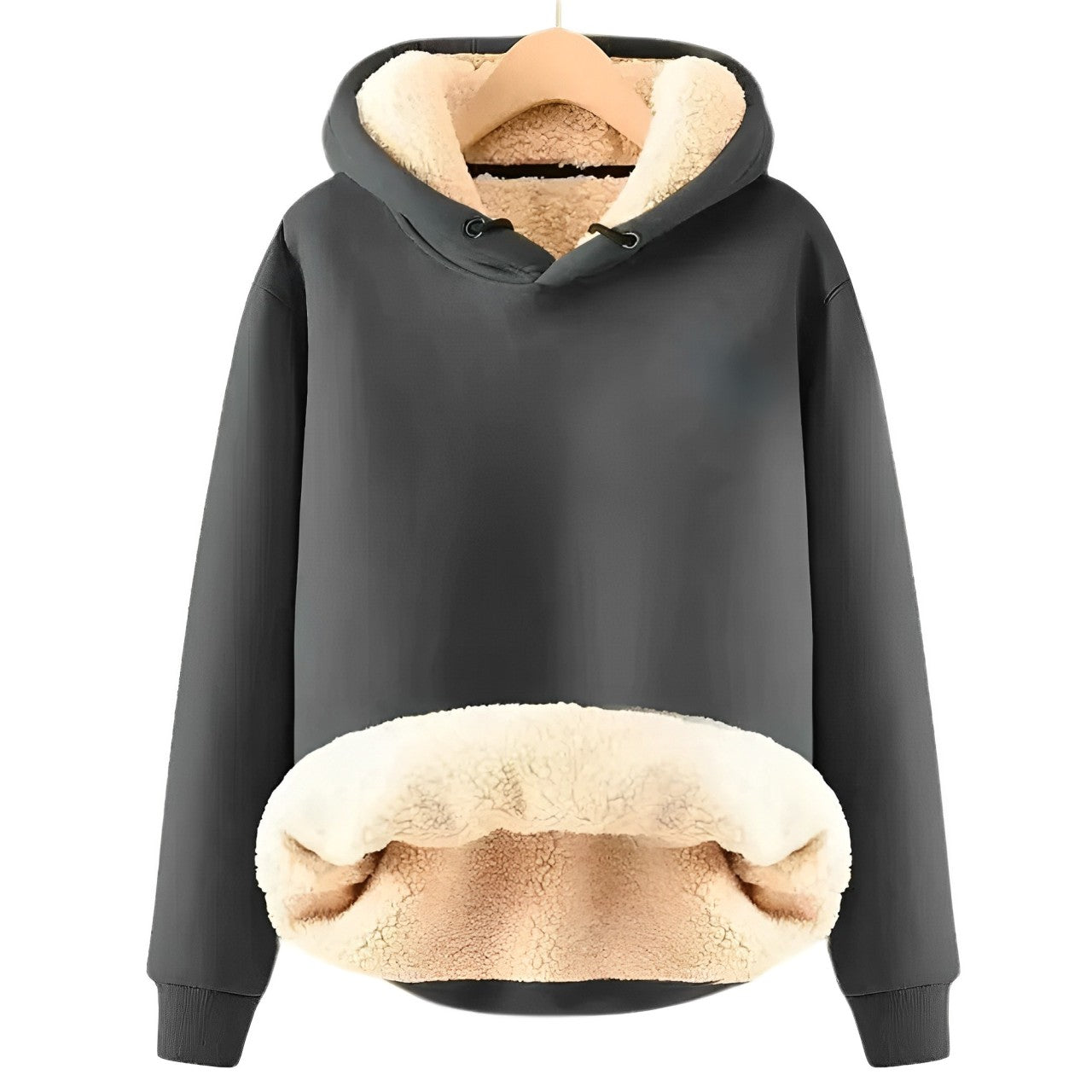 Mila - Veste à capuche en polaire Sherpa douillette pour femme