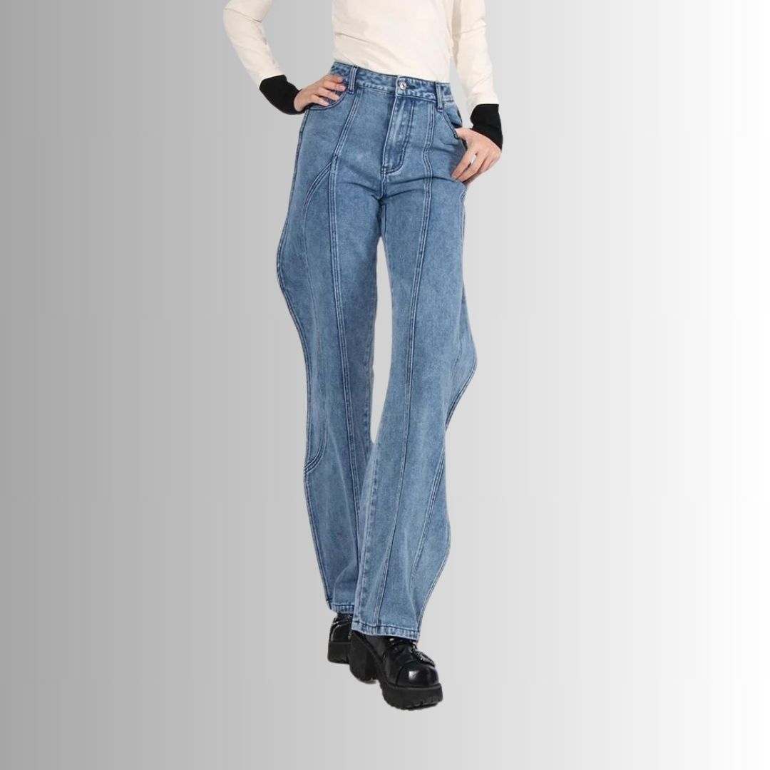 Jean taille haute streetwear - Hadrianna