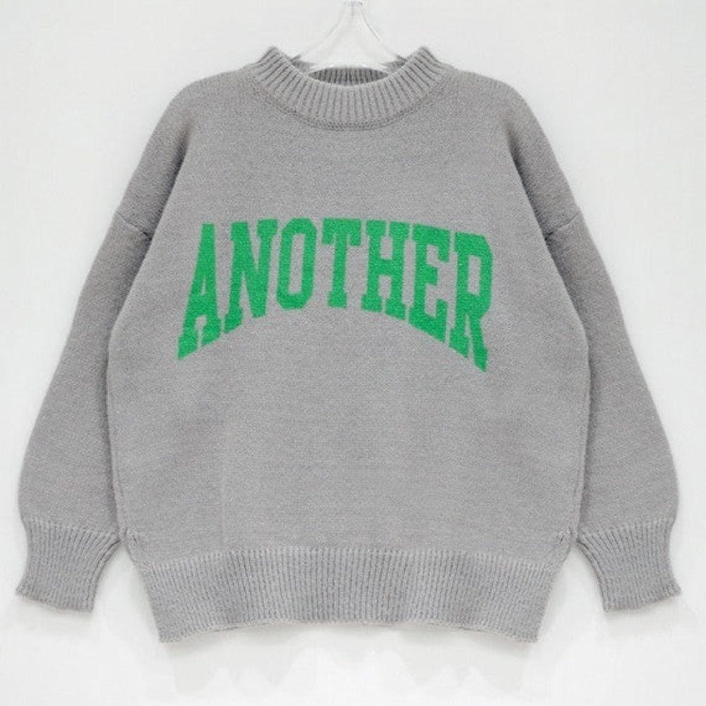 Amy - Pull en tricot avec lettres contrastées
