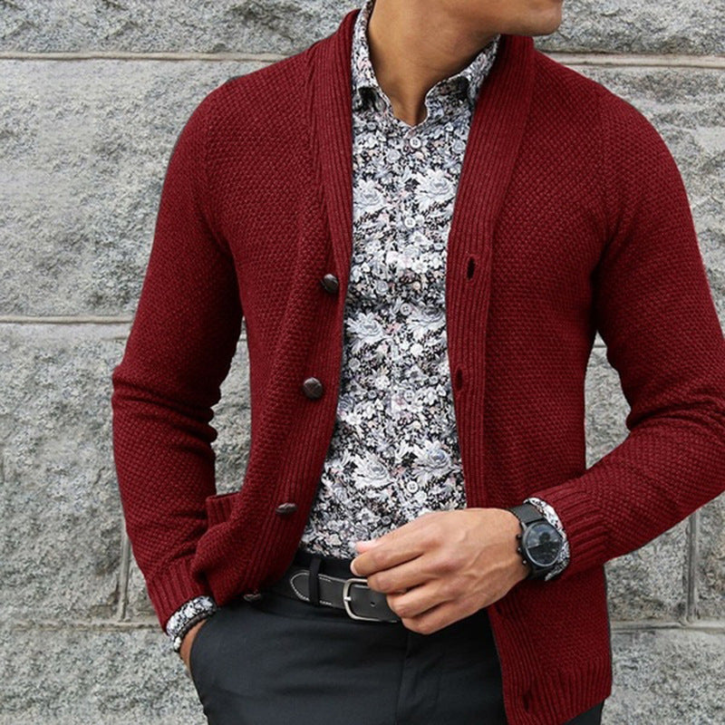Cardigan pour hommes avec fermeture à boutons