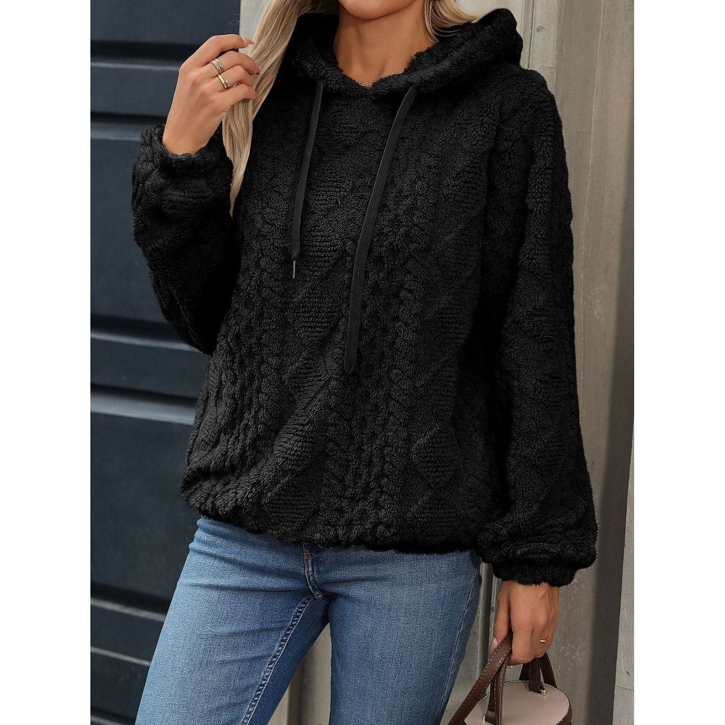 Mila - Sweat à Capuche en Tissu Doux avec Manches Longues et Cordon pour Femme