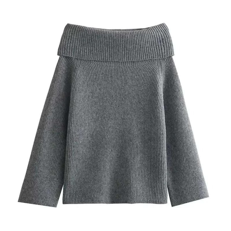 Athena | Elegant Solid Off Shoulder Sweater for Women