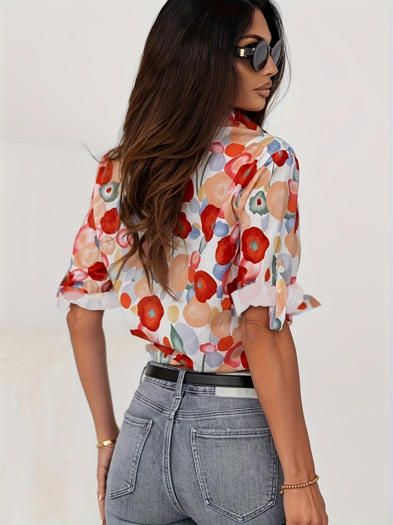 Ivy - Blouse à Fleurs Stylée pour le Printemps pour Femmes