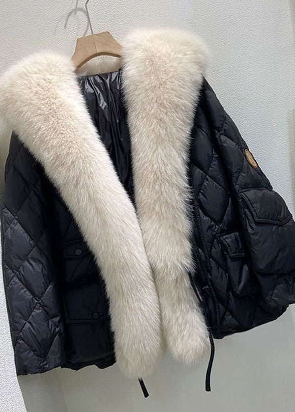 Doudoune chaude pour femme avec doublure en duvet de canard et col vert